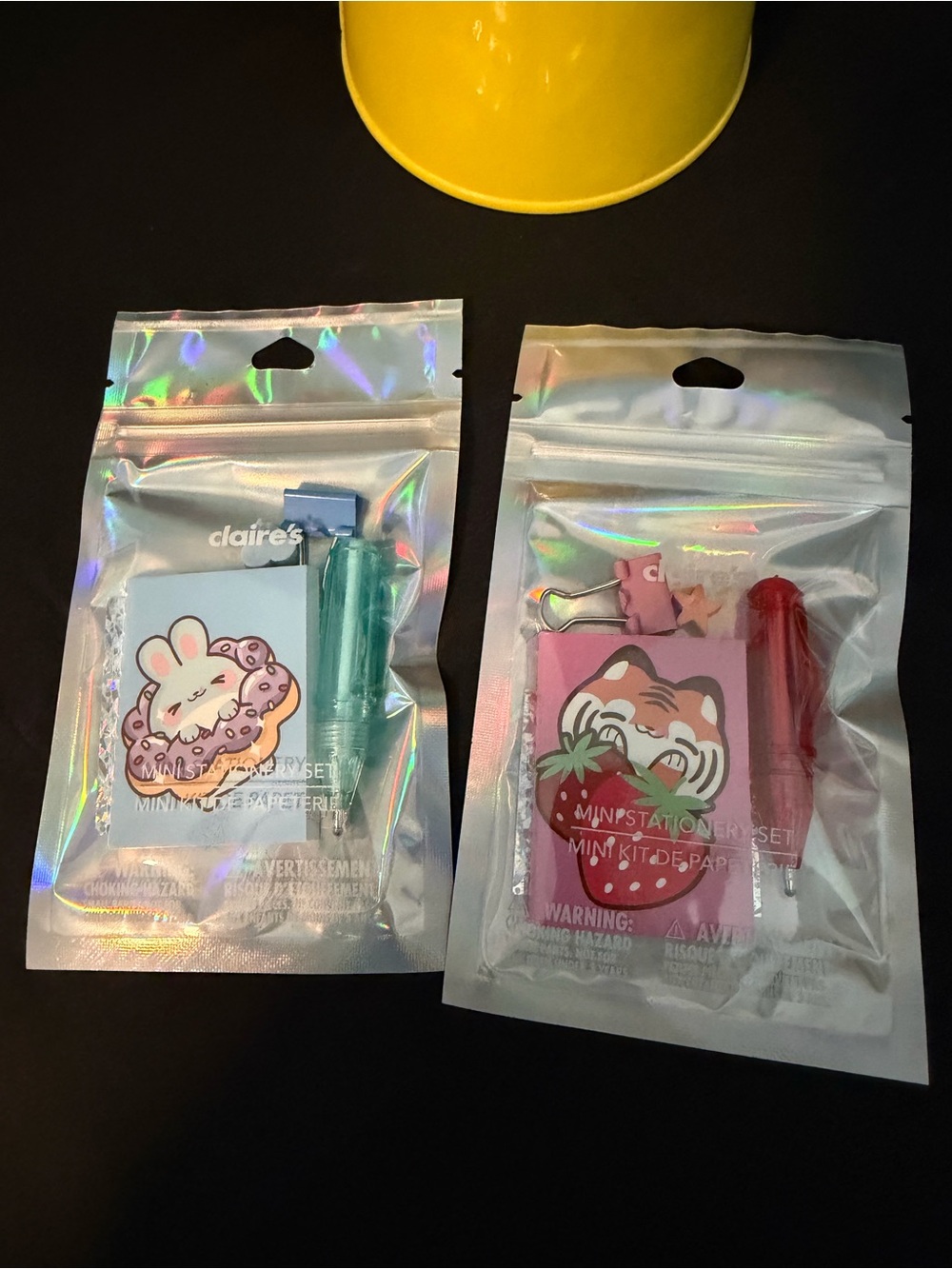 Claire's Kids Mini Stationery Set. You get both packs.